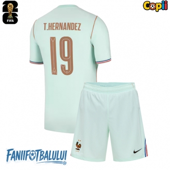 Franța Theo Hernandez #19 Echipament de Fotbal Replică Mondial 2026 Copii Deplasare (+ Șorturi)